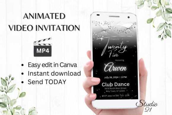 25 Birthday Invitation: Digital Templates for Modern Celebrations