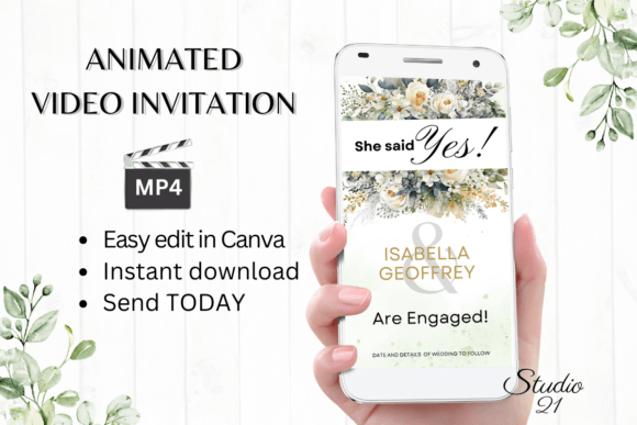 Digital Engagement Announcement W1426B: A Modern Canva Template