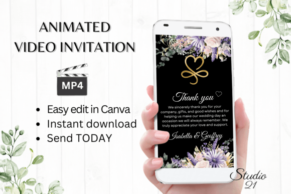 Digital Wedding Thank You W9413TU: A Modern Script for Heartfelt Gratitude