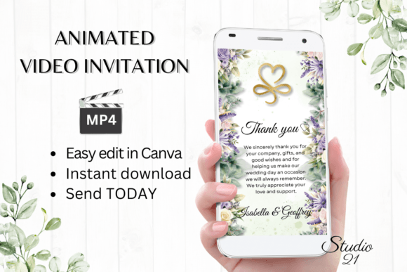 Digital Wedding Thank You W9414TU: A Modern Serif for Meaningful Messages