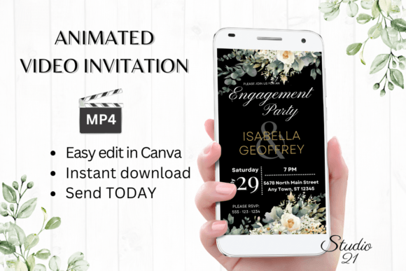Electronic Engagement Party Invite W1423: A Modern Digital Solution
