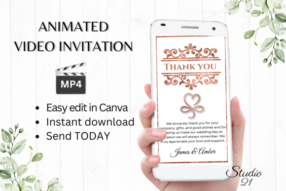 Elegant Simplicity: The Minimalist Wedding Thank You W9926TU Typeface