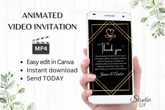 Elevate Your Brand with Minimalist Wedding Thank You W9915TU