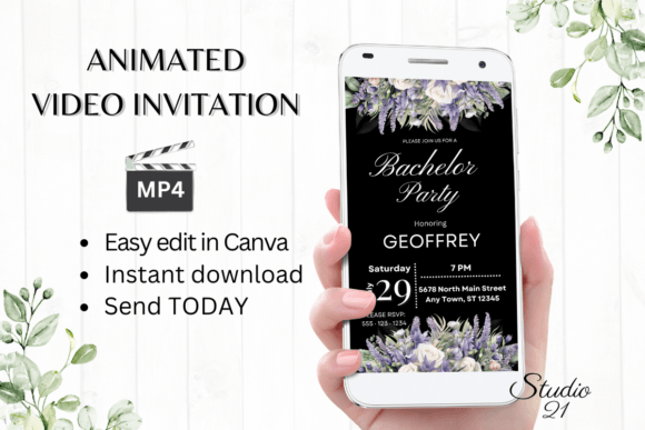 Instant Celebration: The Digital Bachelor Party Invite W5419