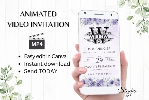 Modernize Your Invites with the Electronic Invite (Monogram Letter W)