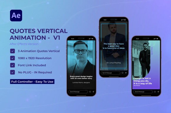 Quotes Stories V1 | After Effects: Crafting Visual Narratives