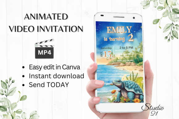 Roar into Celebration: The Animated Dinosaur Birthday Invite