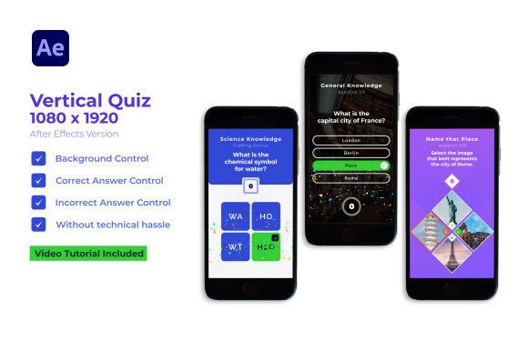 Vertical Quiz | After Effects: A Deep Dive into Interactive Animation